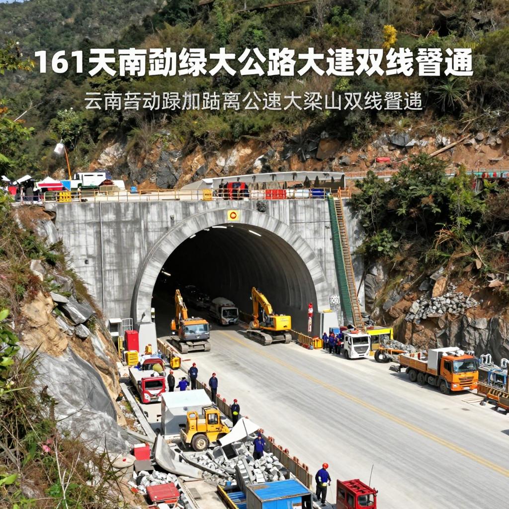 提前161天！云南勐绿高速公路大梁山隧道双线贯通