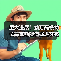 重大进展！渝万高铁特长高瓦斯隧道掘进突破3000米（图1）