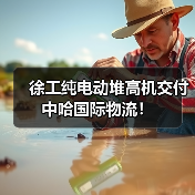 徐工纯电动堆高机交付中哈国际物流！