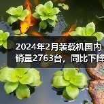 2024年2月装载机国内销量2763台，同比下降50.4%（图4）