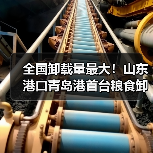 全国卸载量最大！山东港口青岛港首台粮食卸船机实现首次重载试车（图4）