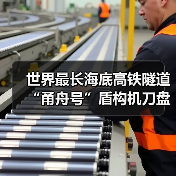 世界最长海底高铁隧道“甬舟号”盾构机刀盘下井(图4) 世界最长海底高铁隧道“甬舟号”盾构机刀盘下井(图4)