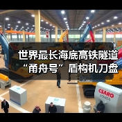 世界最长海底高铁隧道“甬舟号”盾构机刀盘下井(图3) 世界最长海底高铁隧道“甬舟号”盾构机刀盘下井(图3)