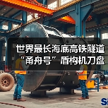 世界最长海底高铁隧道“甬舟号”盾构机刀盘下井(图1) 世界最长海底高铁隧道“甬舟号”盾构机刀盘下井(图1)