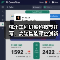 杭州工程机械科技节开幕,高端智能绿色创新引热议(图3) 杭州工程机械科技节开幕,高端智能绿色创新引热议(图3)