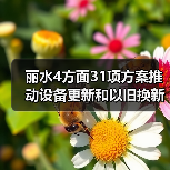 丽水4方面31项方案推动设备更新和以旧换新(图2) 丽水4方面31项方案推动设备更新和以旧换新(图2)