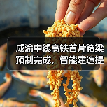 成渝中线高铁首片箱梁预制完成，智能建造提速效率提升（图1）