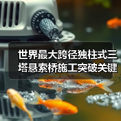 世界最大跨径独柱式三塔悬索桥施工突破关键节点(图1) 世界最大跨径独柱式三塔悬索桥施工突破关键节点(图1)