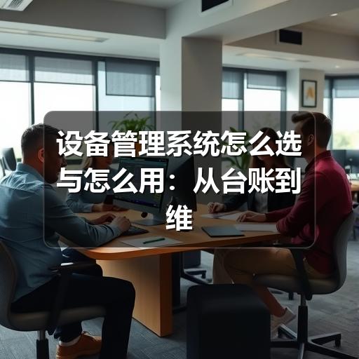 设备管理系统怎么选与怎么用:从台账到维护闭环的实用指南