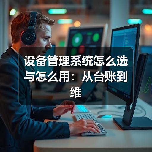 设备管理系统怎么选与怎么用:从台账到维护闭环的实用指南
