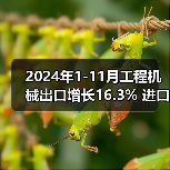 2024年1-11月工程机械出口增长16.3% 进口却下降5%?数据揭示行业走势(图1) 2024年1-11月工程机械出口增长16.3% 进口却下降5%?数据揭示行业走势(图1)
