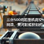 三台500吨起重机高空挑战，黄河彩虹桥如何架起？（图2）