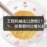 工程机械出口激增21.9%，贸易额同比增长超5%（图2）