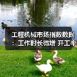 工程机械市场指数数据:工作时长微增 开工率持续下滑(图2) 工程机械市场指数数据:工作时长微增 开工率持续下滑(图2)
