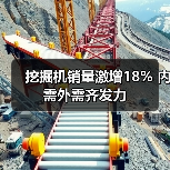 挖掘机销量激增18% 内需外需齐发力(图1) 挖掘机销量激增18% 内需外需齐发力(图1)