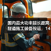 国内最大功率超长距离隧道施工装备投运,14060米创纪录(图1) 国内最大功率超长距离隧道施工装备投运,14060米创纪录(图1)