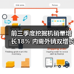 前三季度挖掘机销量增长18% 内需外销双增长(图3) 前三季度挖掘机销量增长18% 内需外销双增长(图3)