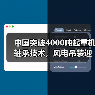 中国突破4000吨起重机轴承技术，风电吊装迎新机遇？