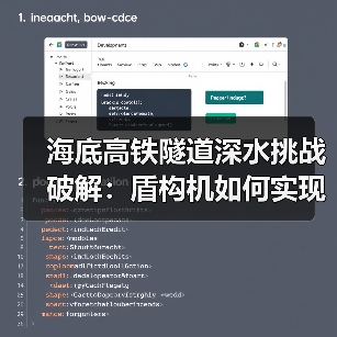 海底高铁隧道深水挑战破解:盾构机如何实现精准穿海?(图2) 海底高铁隧道深水挑战破解:盾构机如何实现精准穿海?(图2)
