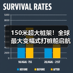 150米超大桩架!全球最大变幅式打桩船启航(图3) 150米超大桩架!全球最大变幅式打桩船启航(图3)