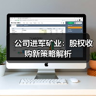 公司进军矿业:股权收购新策略解析(图1) 公司进军矿业:股权收购新策略解析(图1)