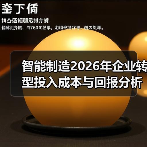 智能制造2026年企业转型投入成本与回报分析